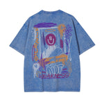 Personalized Graffiti Graphic Distressed Tee-INNBLAC Fashion Apparel