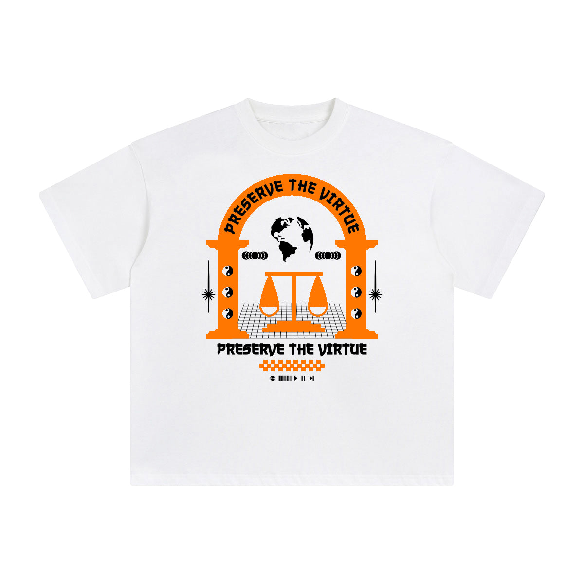 Preserve the Virtue Abstract Graphic Tee-INNBLAC Fashion Apparel