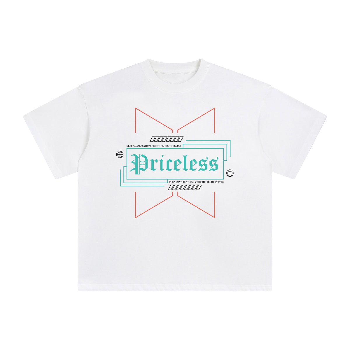Priceless Abstract Graphic Tee-INNBLAC Fashion Apparel