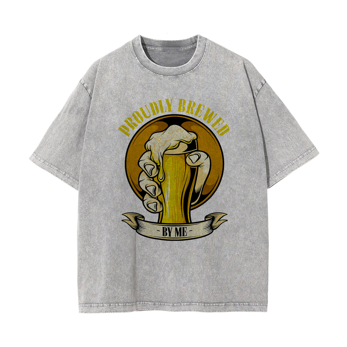 Proudly Brewed Stone Washed Tee-INNBLAC Fashion Apparel