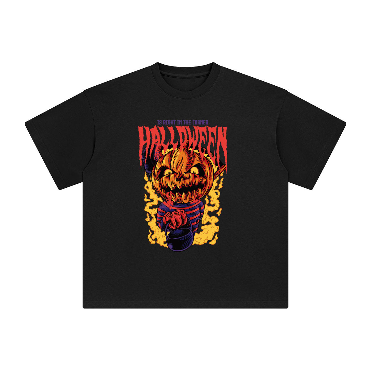 Pumpkin Lantern Halloween Graphic T Shirt-INNBLAC Fashion Apparel