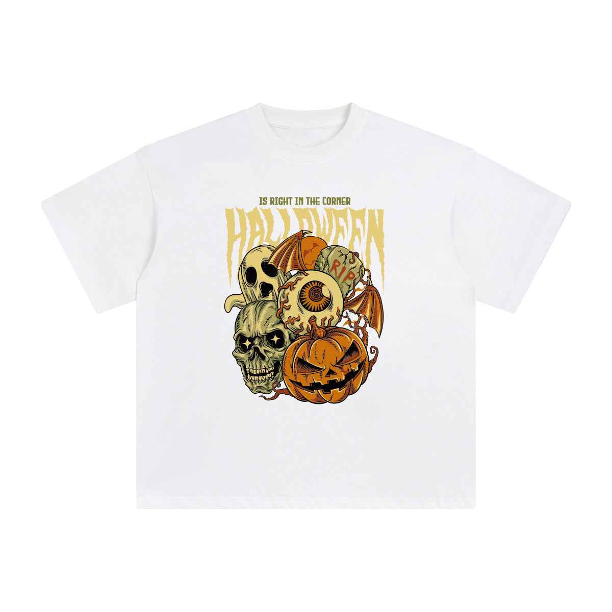 Pumpkin Lantern Halloween Graphic T Shirt-INNBLAC Fashion Apparel