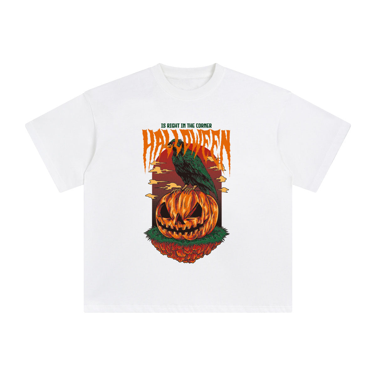Pumpkin Lantern Halloween Graphic T Shirt-INNBLAC Fashion Apparel