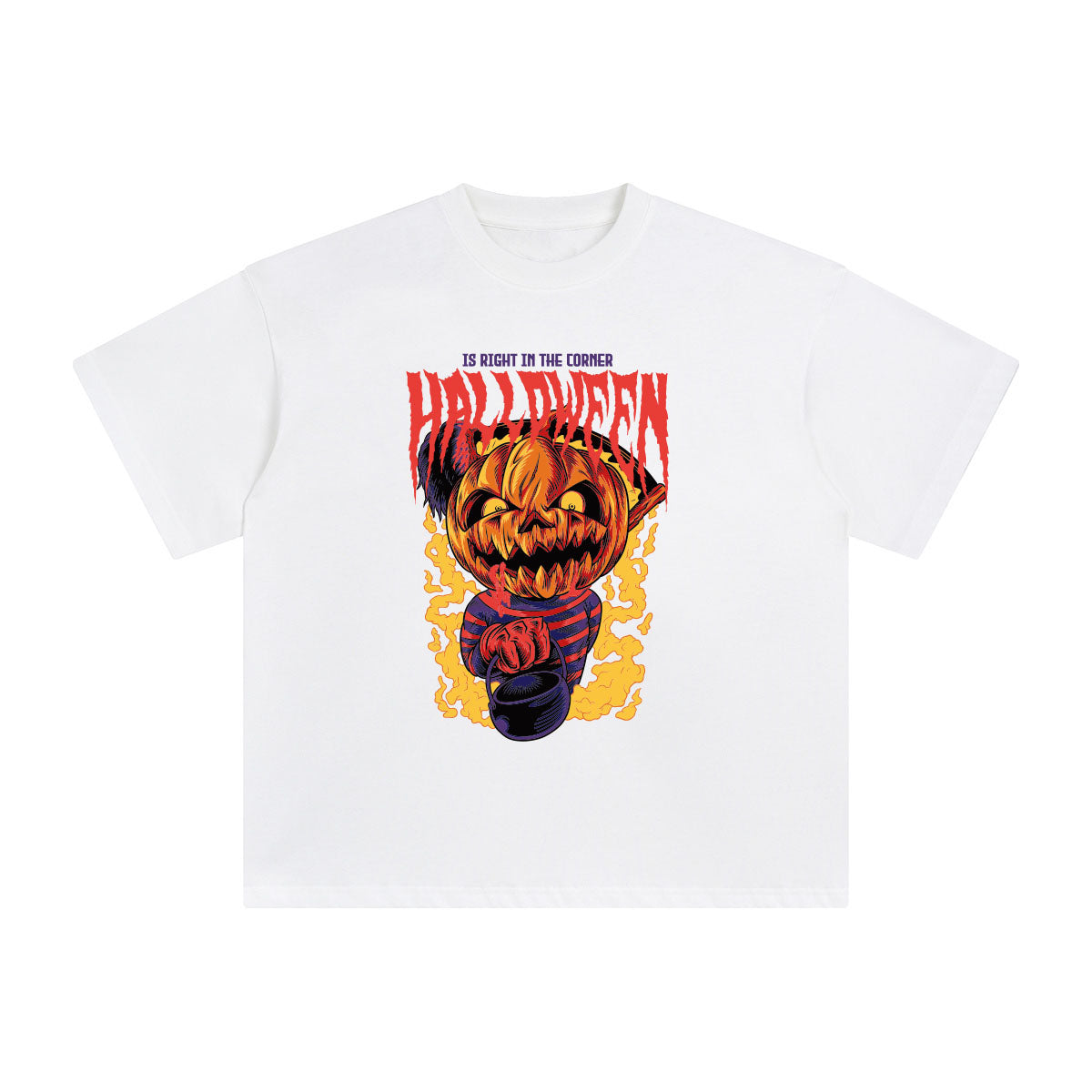 Pumpkin Lantern Halloween Graphic T Shirt-INNBLAC Fashion Apparel