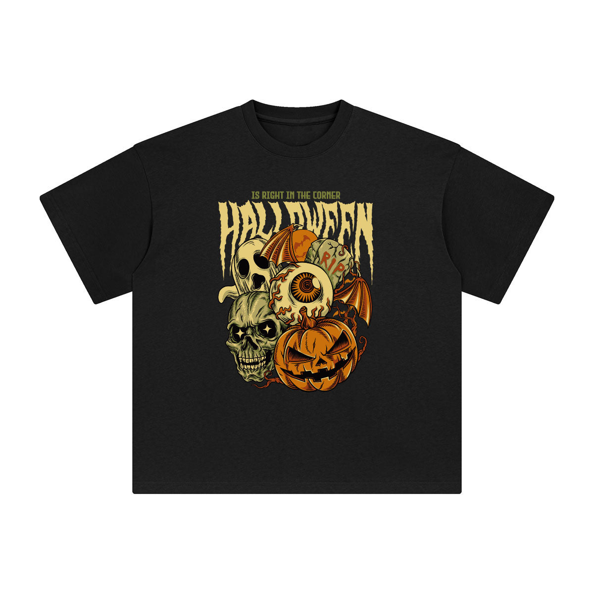 Pumpkin Lantern Halloween Graphic T Shirt-INNBLAC Fashion Apparel