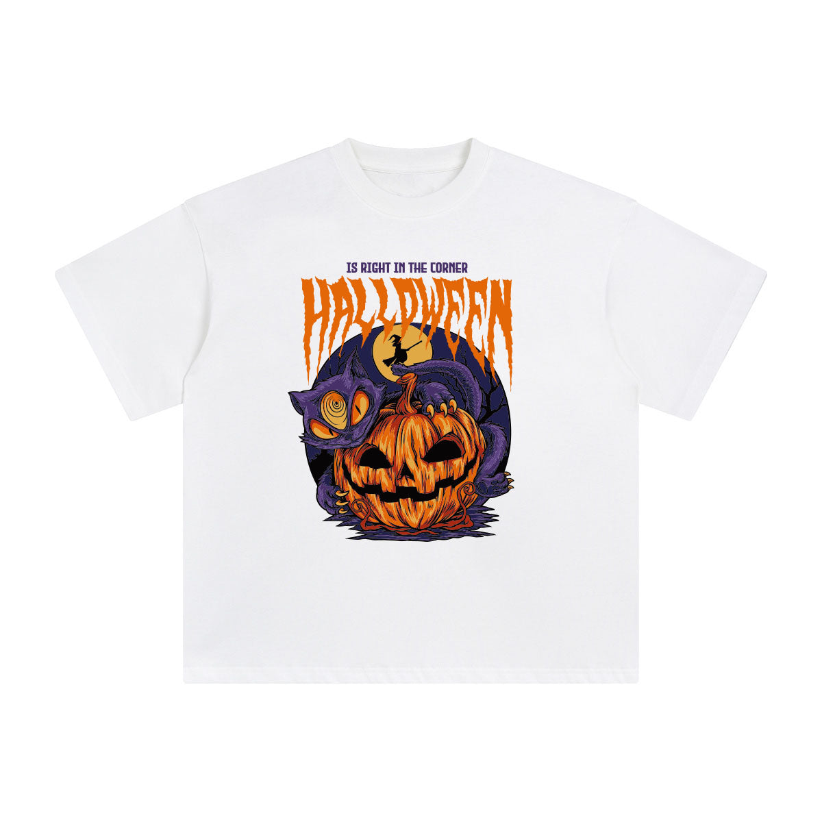 Pumpkin Lantern Halloween Graphic T Shirt-INNBLAC Fashion Apparel