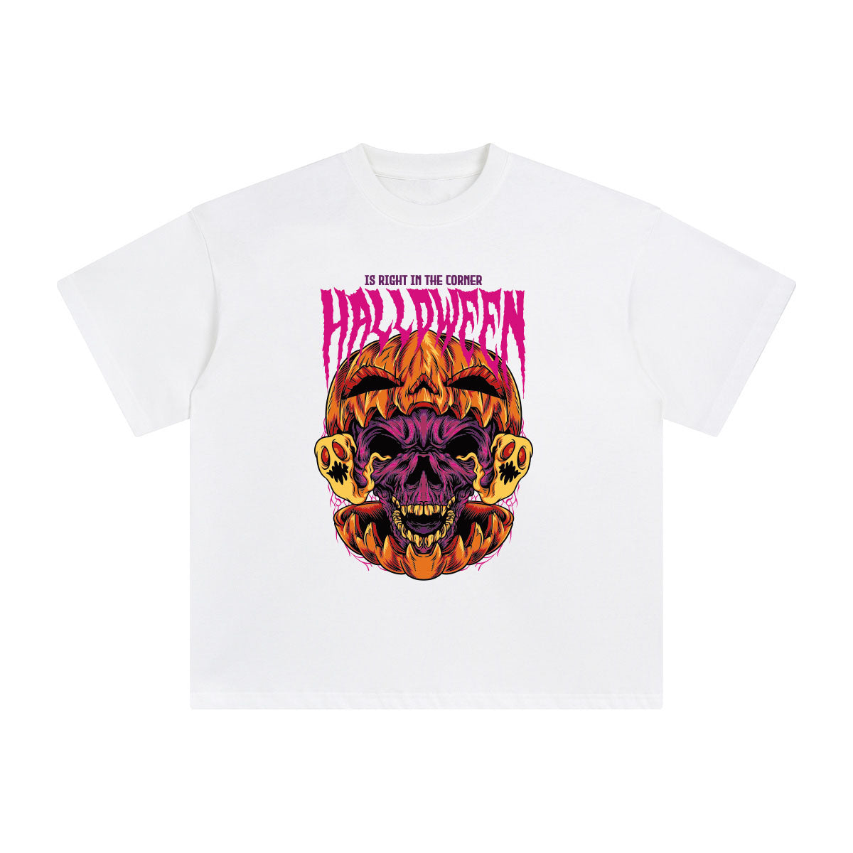Pumpkin Lantern Halloween Graphic T Shirt-INNBLAC Fashion Apparel