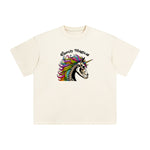 Rainbow Unicorn Skull Graphic Tee-INNBLAC Fashion Apparel
