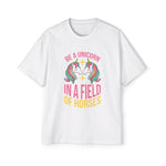 Rainbow Unicorns & Slogan Graphic Tee-INNBLAC Fashion Apparel