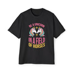 Rainbow Unicorns & Slogan Graphic Tee-INNBLAC Fashion Apparel