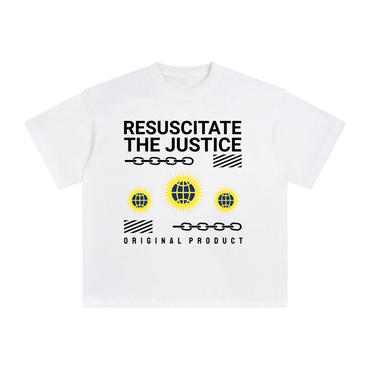 Resuscitate the Justice Abstract Graphic Tee-INNBLAC Fashion Apparel