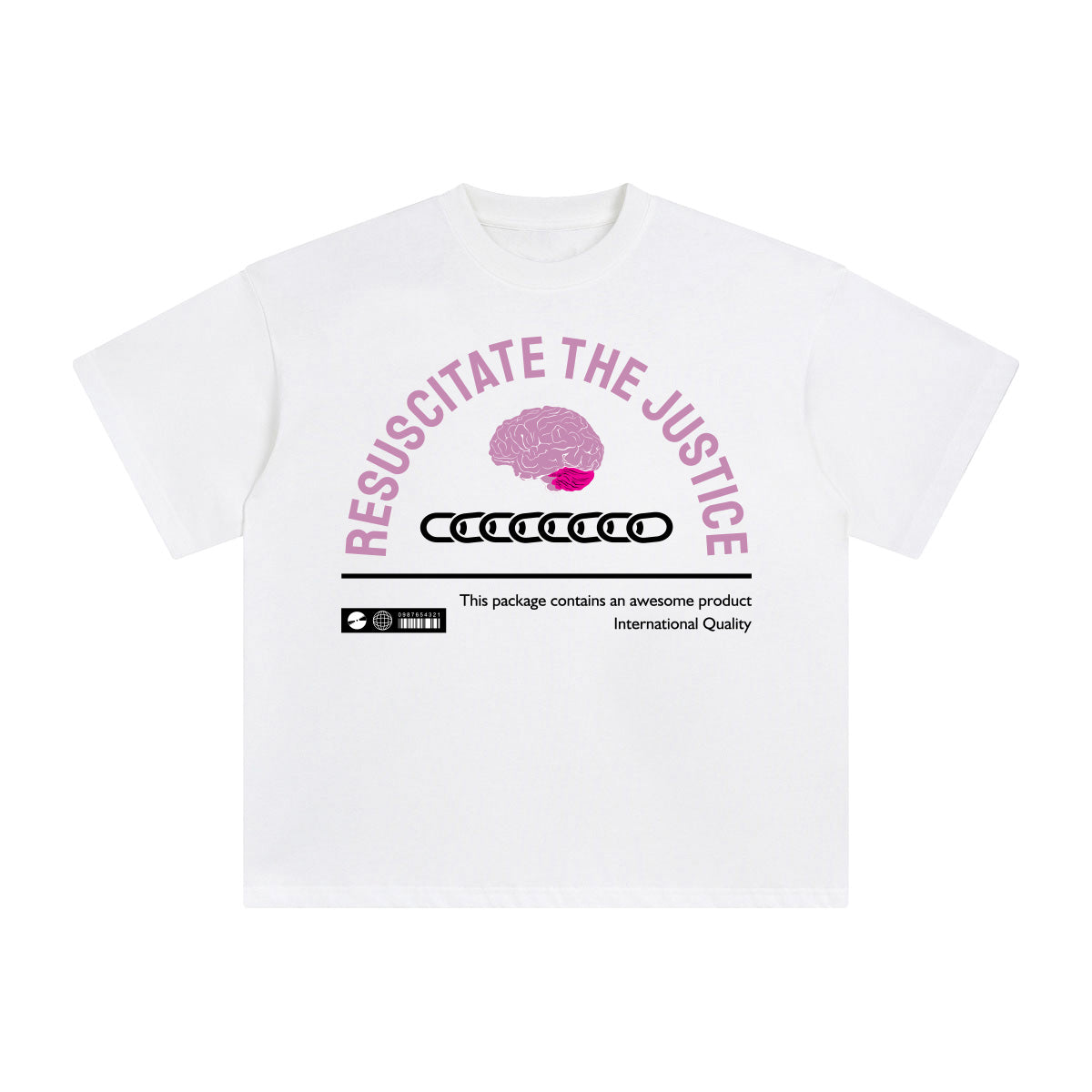 Resuscitate the Justice Abstract Graphic Tee-INNBLAC Fashion Apparel