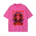 Retro Astro Washed Graphic Tee-INNBLAC Fashion Apparel