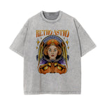 Retro Astro Washed Graphic Tee-INNBLAC Fashion Apparel