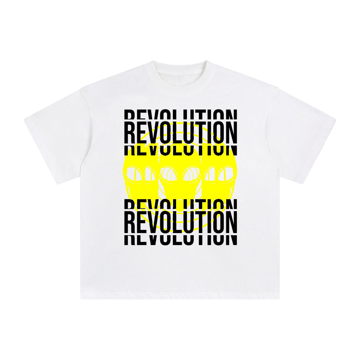 Revolution Abstract Graphic Tee-INNBLAC Fashion Apparel
