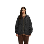 Women's Ripped Double Slider Zip Hoodie-INNBLAC Fashion Apparel