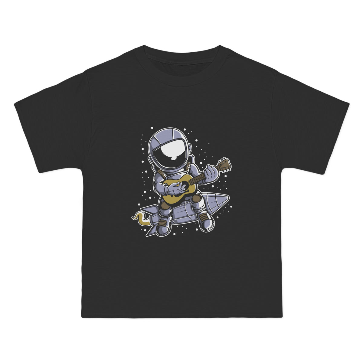 Rocket Astronaut Guitar Graphic Tee-INNBLAC Fashion Apparel
