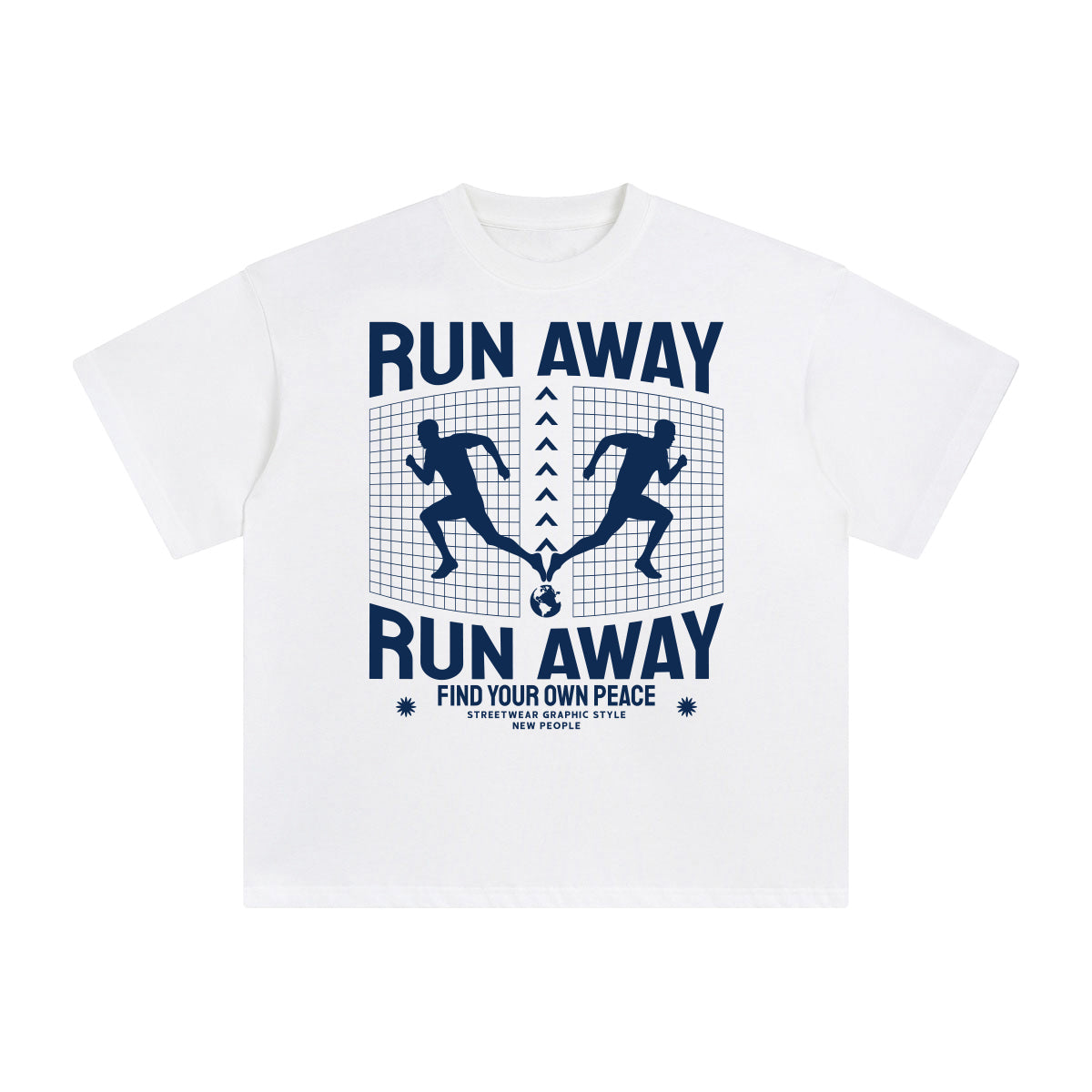 Run Away Abstract Graphic Tee-INNBLAC Fashion Apparel