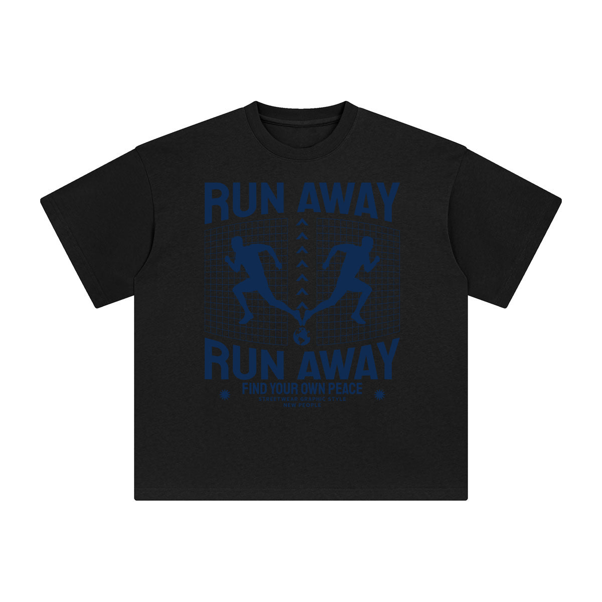 Run Away Abstract Graphic Tee-INNBLAC Fashion Apparel