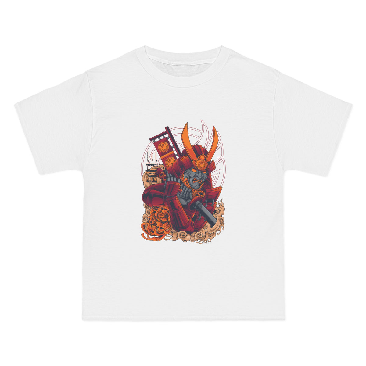 Samurai Red Graphic T Shirt-INNBLAC Fashion Apparel
