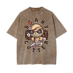 Scary Cutter Graphic Washed Tee-INNBLAC Fashion Apparel