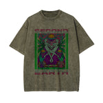 Second Earth Washed Graphic Tee-INNBLAC Fashion Apparel