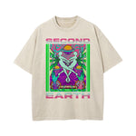 Second Earth Washed Graphic Tee-INNBLAC Fashion Apparel