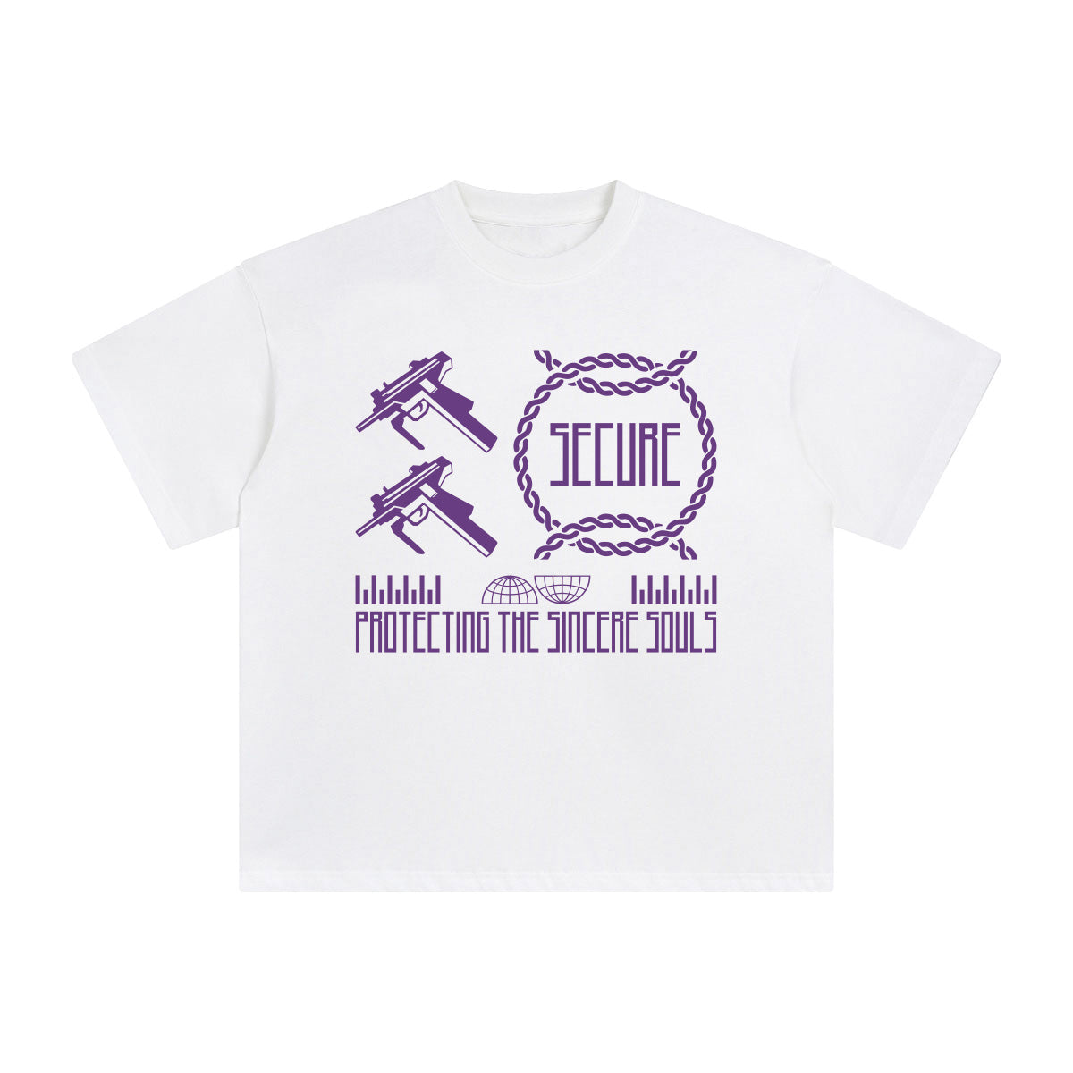 Secure Abstract Art Graphic T Shirt-INNBLAC Fashion Apparel