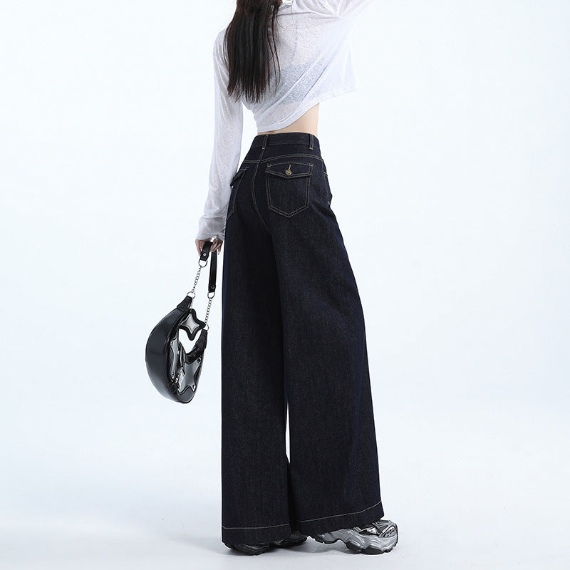 Selvedge Women's Baggy Jeans-INNBLAC Fashion Apparel