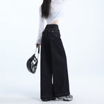 Selvedge Women's Baggy Jeans-INNBLAC Fashion Apparel