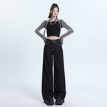 Selvedge Women's Baggy Jeans-INNBLAC Fashion Apparel