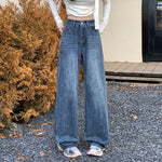 Selvedge Women's Straight Leg Jeans-INNBLAC Fashion Apparel