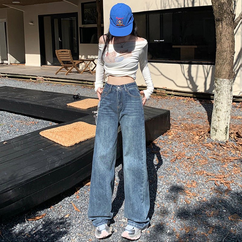 Selvedge Women's Straight Leg Jeans-INNBLAC Fashion Apparel