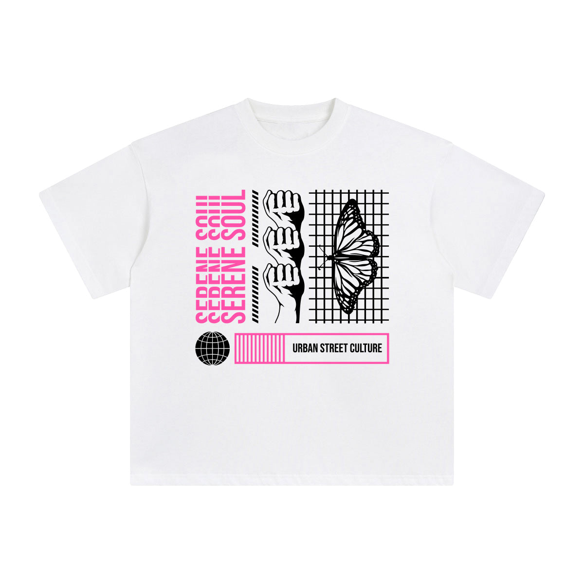 Serene Soul Abstract Art Graphic Tee-INNBLAC Fashion Apparel