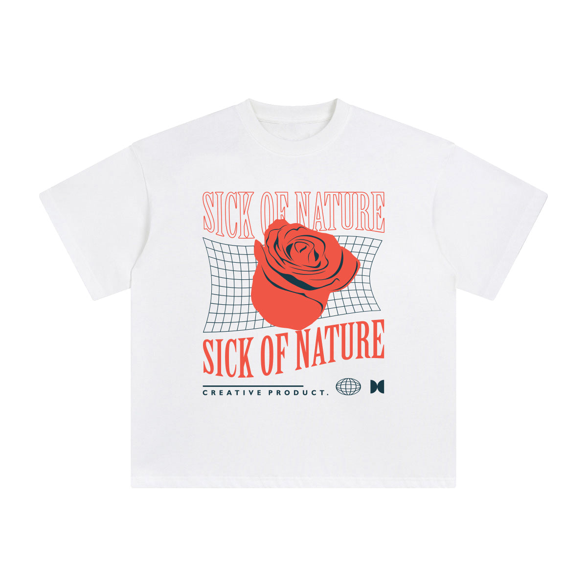 Sick of Nature Abstract Graphic Tee-INNBLAC Fashion Apparel