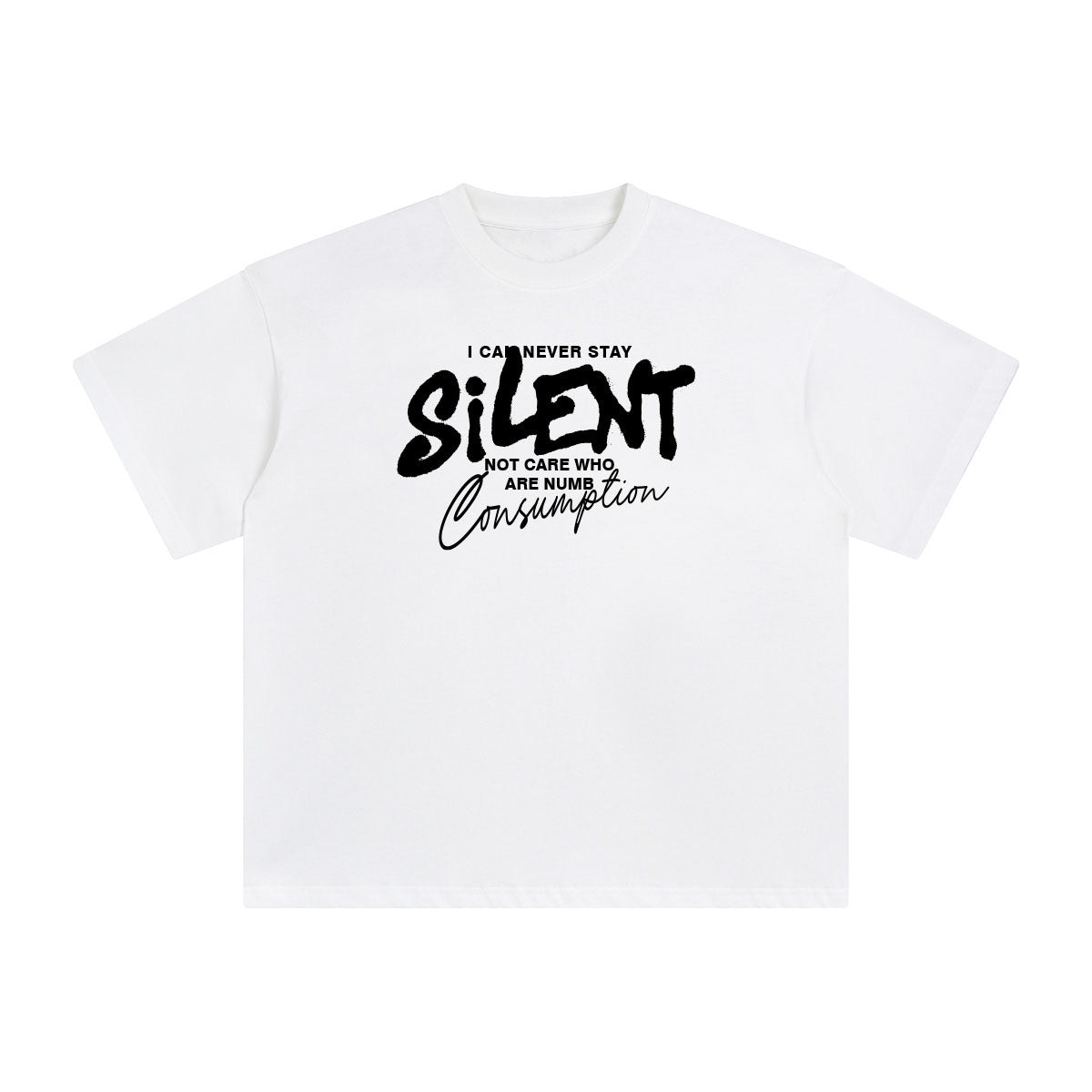 Silent Aesthetic Graphic T Shirt-INNBLAC Fashion Apparel
