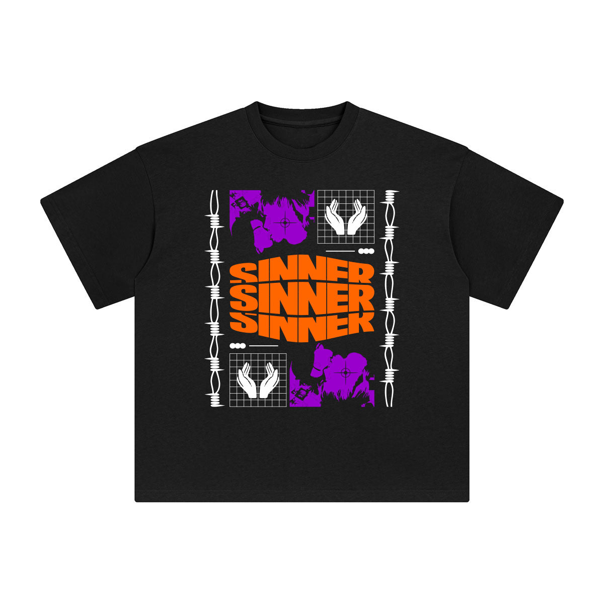 Sinner Abstract Graphic Tee-INNBLAC Fashion Apparel
