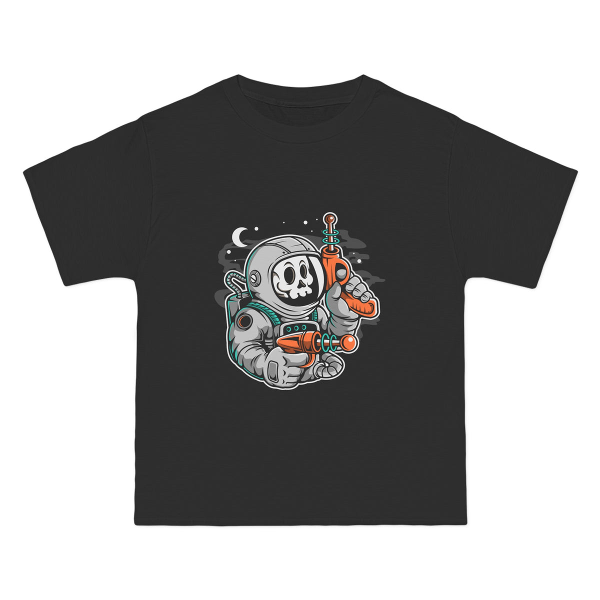 Skeleton Astronaut Shot Graphic Tee-INNBLAC Fashion Apparel