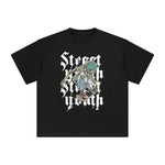 Skeleton Skateboard Retro Graphic Tee-INNBLAC Fashion Apparel