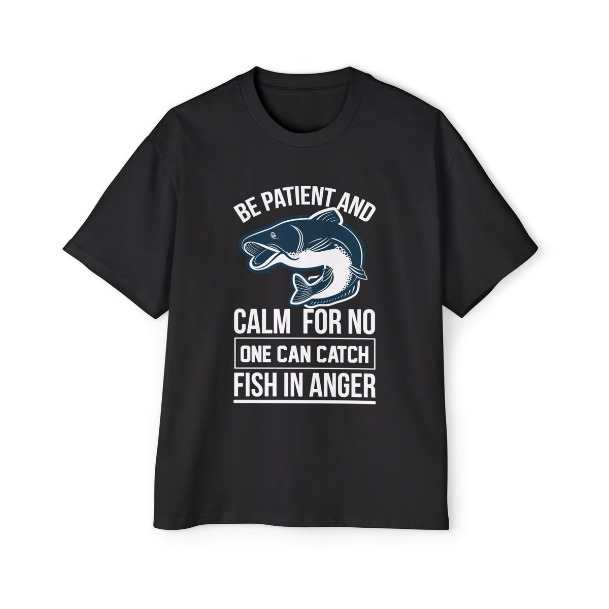 Slogan & Fish Graphic Tee-INNBLAC Fashion Apparel