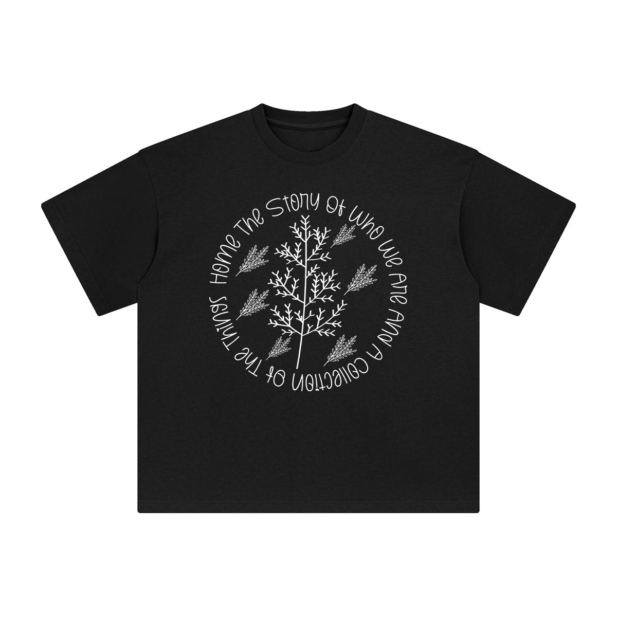 Slogan & Grass Graphic Tee-INNBLAC Fashion Apparel