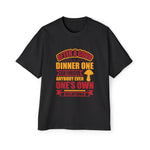 Slogan & Mushroom Graphic Tee-INNBLAC Fashion Apparel