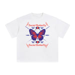 Social Butterfly Abstract Graphic Tee-INNBLAC Fashion Apparel