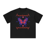 Social Butterfly Abstract Graphic Tee-INNBLAC Fashion Apparel