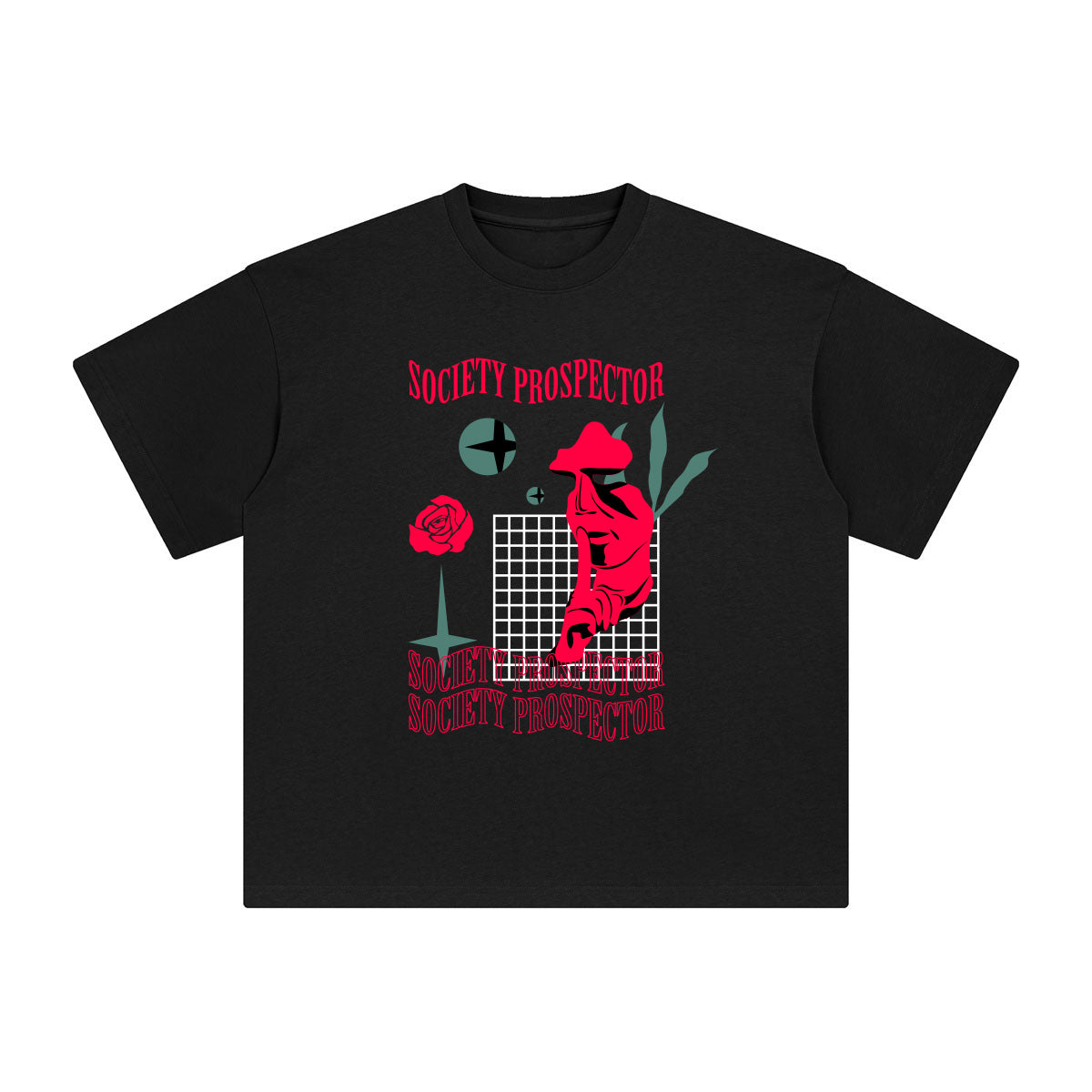 Society Prospector Abstract Graphic Tee-INNBLAC Fashion Apparel