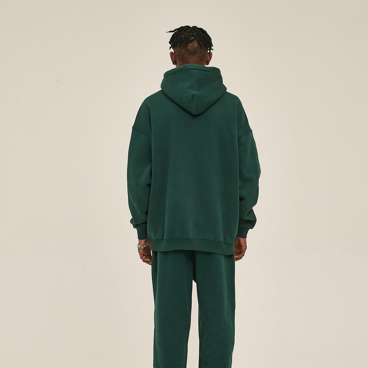 Oversized Plush Lining Plain Hoodie-INNBLAC Fashion Apparel