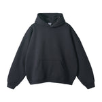 Oversized Plush Lining Plain Hoodie-INNBLAC Fashion Apparel