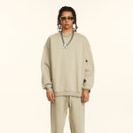 Solid French Terry Oversized Sweatshirt-INNBLAC Fashion Apparel