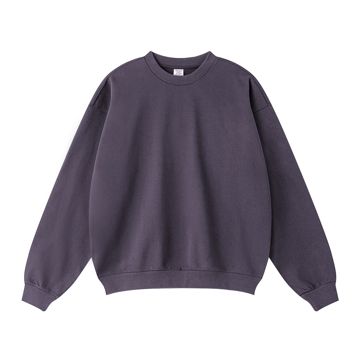 Solid Crew Neck Comfort Sweatshirt-INNBLAC Fashion Apparel