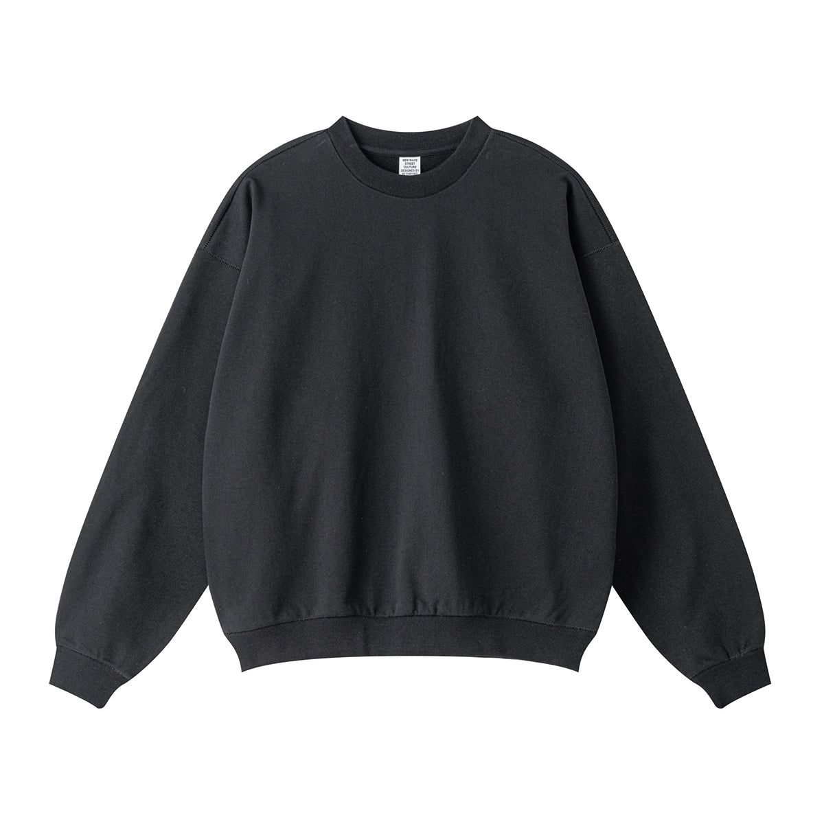 Solid Crew Neck Comfort Sweatshirt-INNBLAC Fashion Apparel
